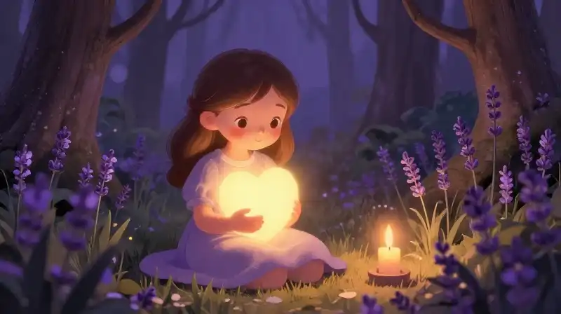 Pure girl Gerdas sincerity in a whimsical magical forest