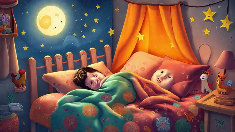 A peaceful child dreams in warmth