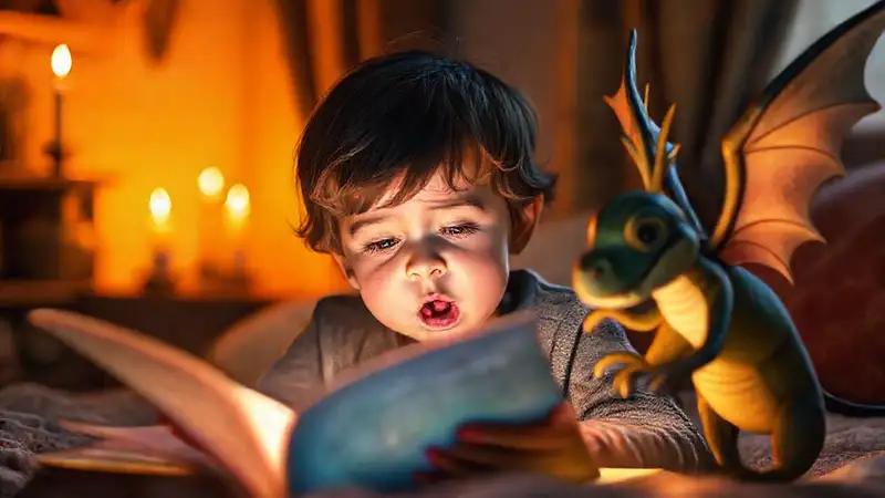 A child dreams within a story